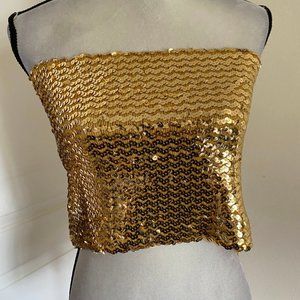 Women's Sleeveless Sparkle Sequin Cami Crop Top Spaghetti Strap Party Tops